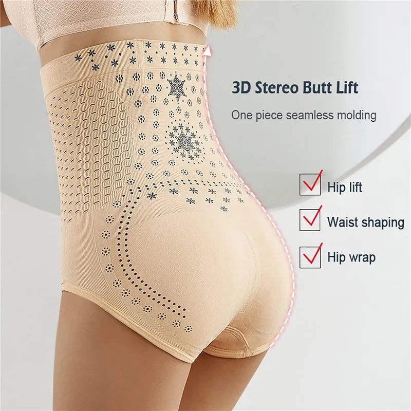 3pcs Women High Waist Compress - огляд і ціна Seamless Underwear Women