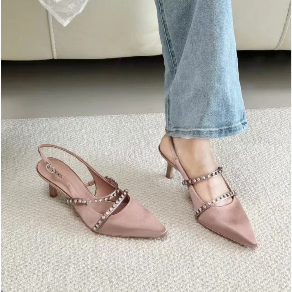 Fashion Women's Sandals Pink S - огляд і ціна Slip Dress Satin