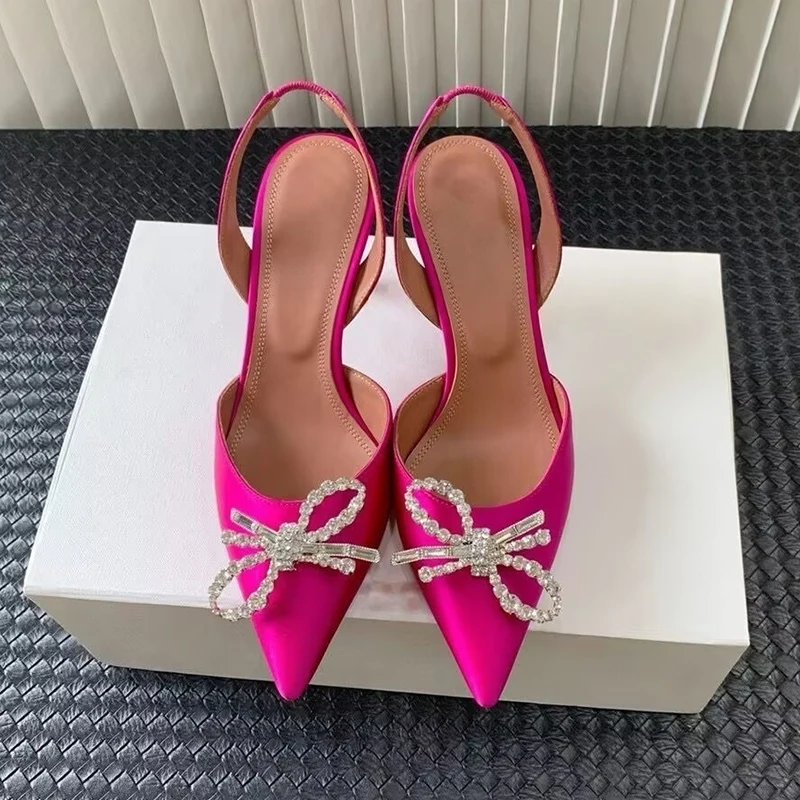 Crystal Bow-knot Thin Heels Sa - огляд і ціна Slip Dress Satin