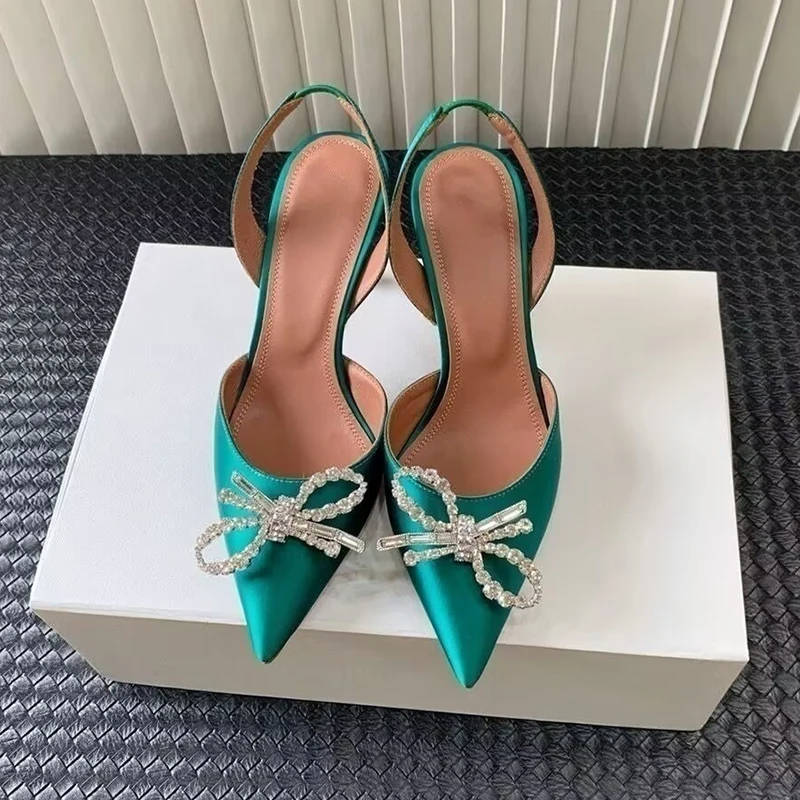 Crystal Bow-knot Thin Heels Sa - огляд і ціна Slip Dress Satin